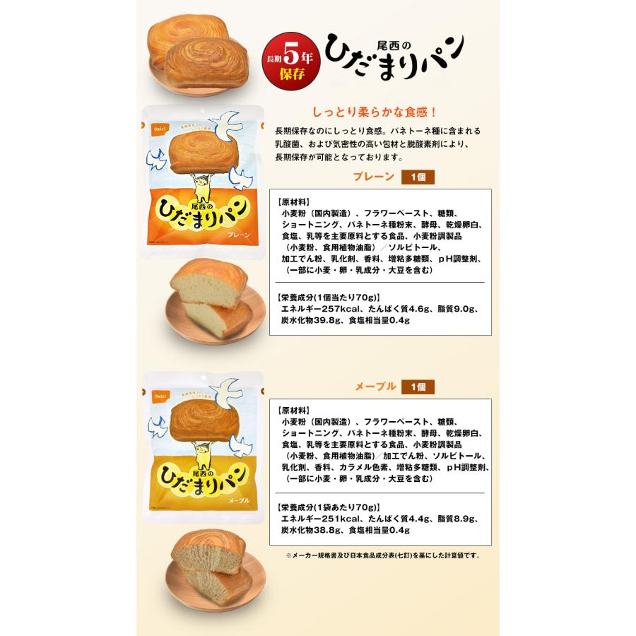 尾西のひだまりパン 防災 防災食 パン 備蓄おにぎり ひだまり