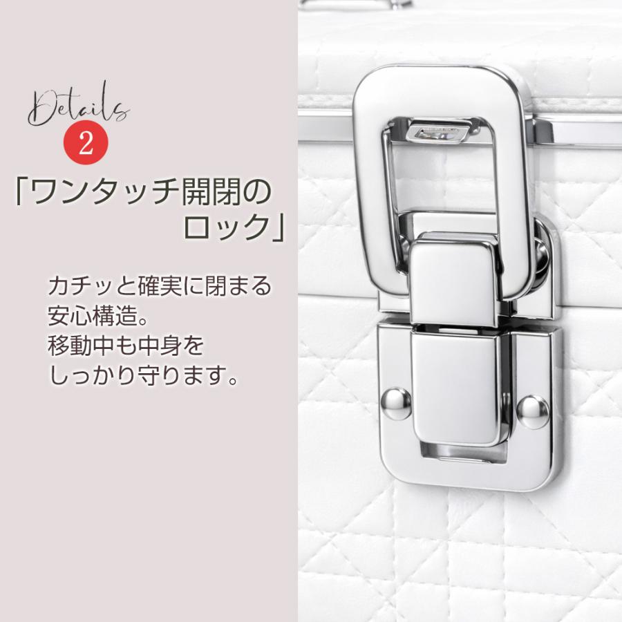 コンパクトなのに大容量】メイクボックス 鏡付き トレー付き コスメ
