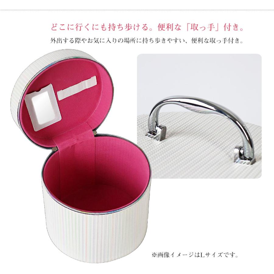 コスメボックス メイクボックス 化粧ボックス Lサイズ 大容量 鏡 鏡