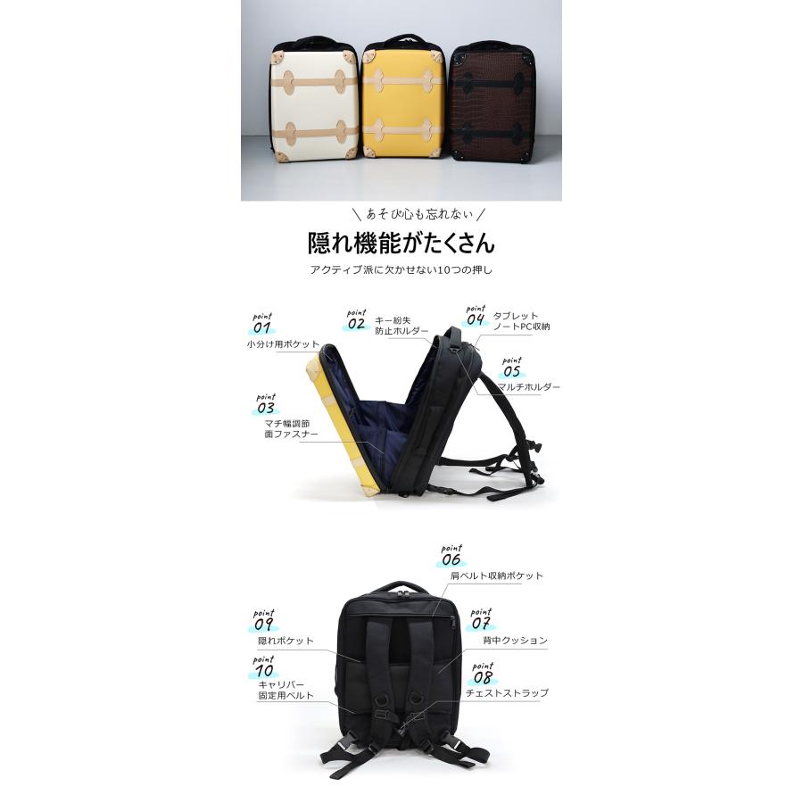 リュックサック トランクキャリー ショルダーバッグ 大容量 旅行カバン デイバッグ バックパック 可愛い 軽量 HANAism【NNQ1】 | HANAism | 05