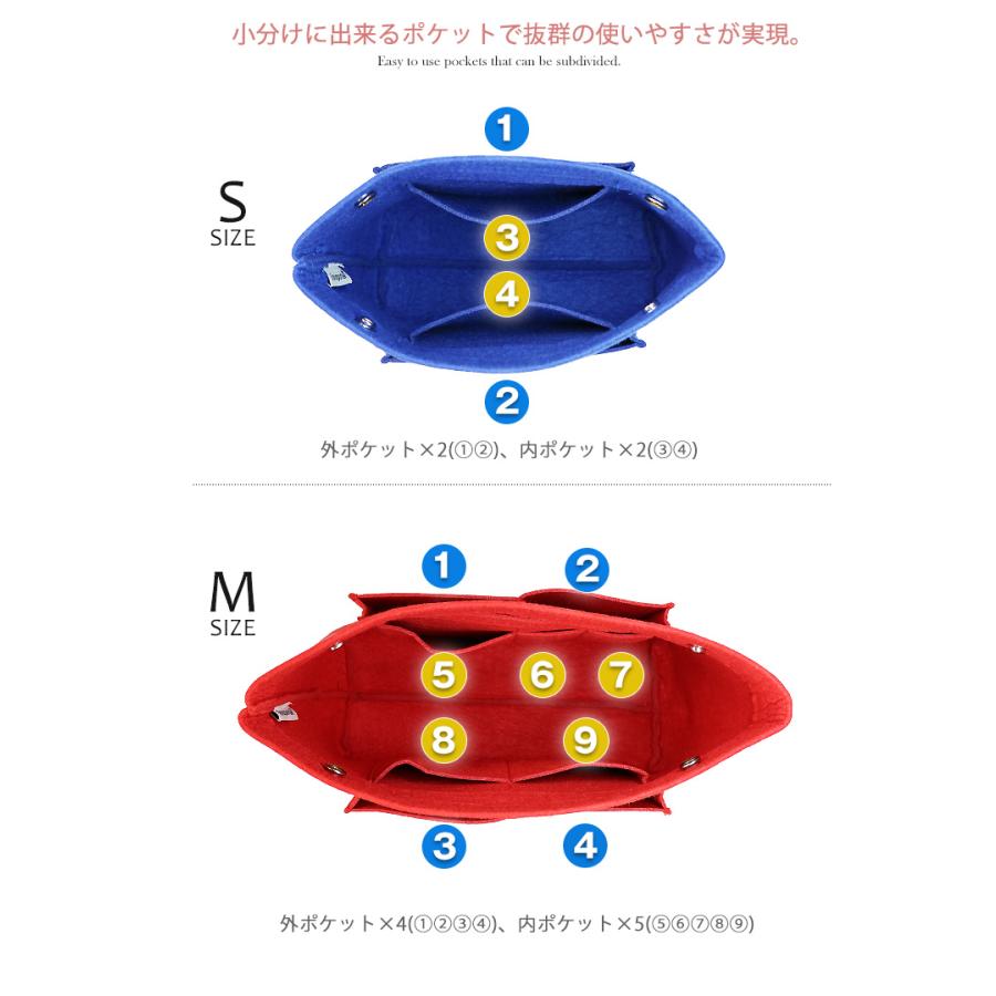 バッグインバッグ フェルト Mサイズ 軽量 自立 インナーバッグ バッグ ポーチ メール便対応 送料無料 Transporter 【pc23m】【e-do】 |  | 03