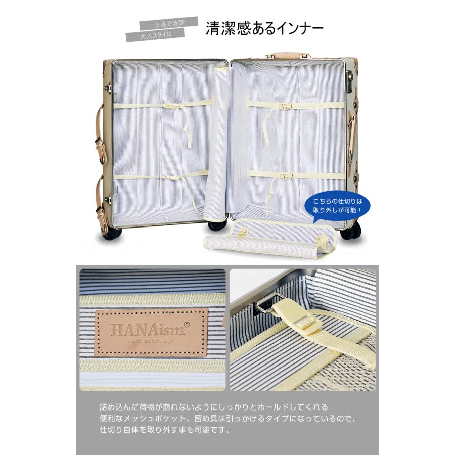 HANAism キャリーバッグ 機内持ち込み トランクケース アンティーク