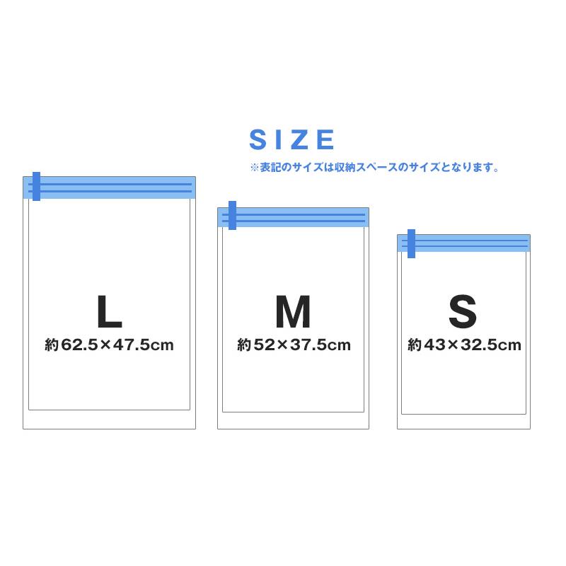 【お試し3枚セット】＼手で巻くだけで簡単圧縮／衣類 圧縮袋 旅行 S M L 各1枚 【使用した衣類を入れて汗のにおい移りを防止】【tcb-3set】 |  | 04