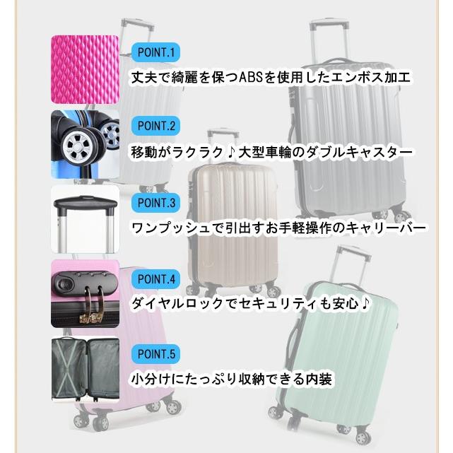 スーツケース Sサイズ 機内持ち込み 軽量 キャリーケース キャリーバッグ ビジネス 出張 Transporter 正規品 TK20 ピンク【e-do】 | Transporter | 02