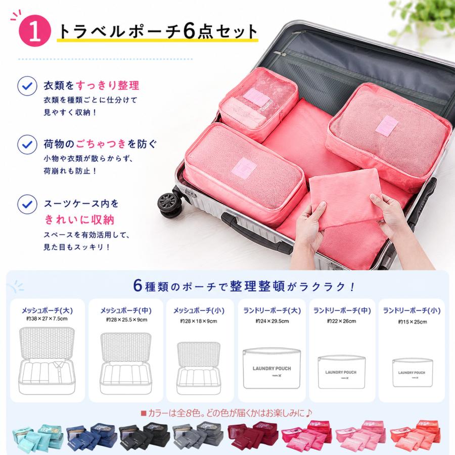 トラベルグッズ 10点セット トラベルポーチ 圧縮袋 ポーチ 旅行グッズ