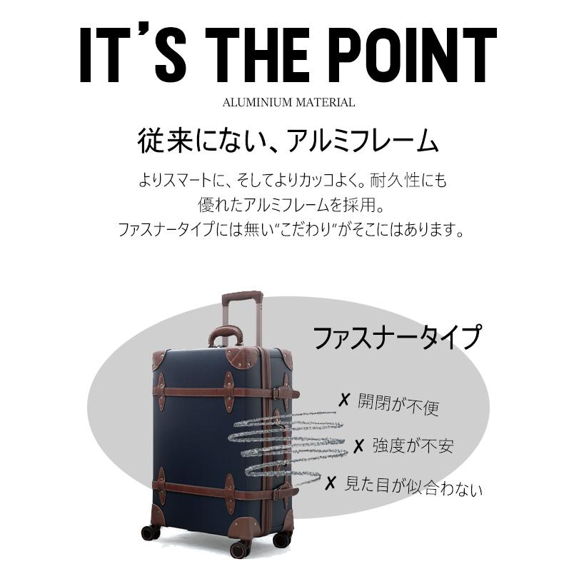 スーツケース LLサイズ トランク キャリーケース キャリーバッグ 大型 フレームタイプ TSAロック レトロ 3〜5泊 旅行 HANAism 正規品 NN-LL【e-do】 | HANAism | 14