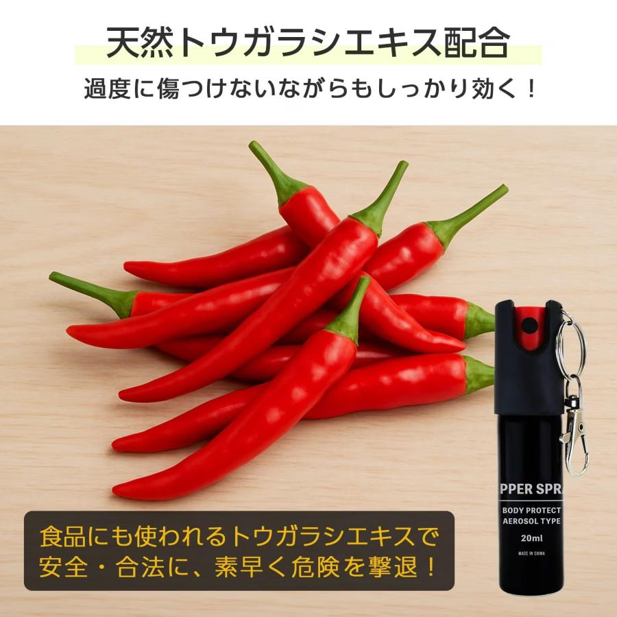 熊よけスプレー2個セット 熊スプレー 小型 20ml×2 軽量 コンパクト 熊忌避スプレー トウガラシ 送料無料 ※北海道、沖縄県、離島を除く 【ロジ発送】 |  | 02