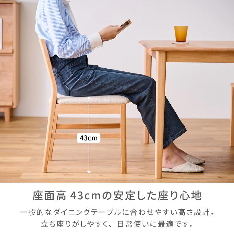 一生紀（ISSEIKI） ダイニングチェア 2脚 北欧 椅子 イス エリス 2点