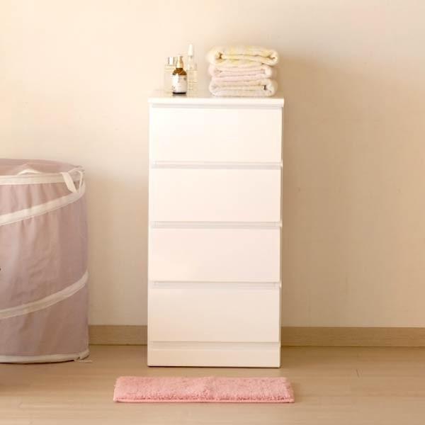 一生紀（ISSEIKI） チェスト ローチェスト 白 おしゃれ 北欧 4段