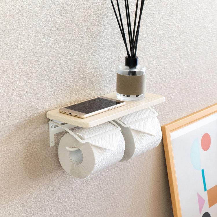 トイレットペーパーホルダー トイレットペーパーカバー 2連 おしゃれ