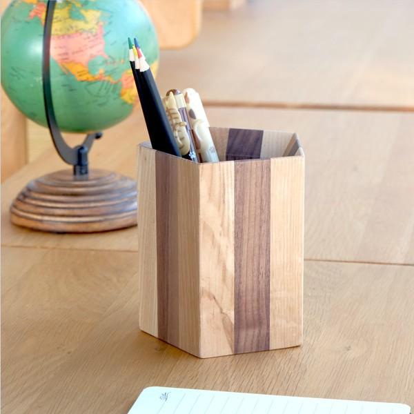 アウトレット】 ペンスタンド ペン立て 木製 おしゃれ 卓上 デコラ
