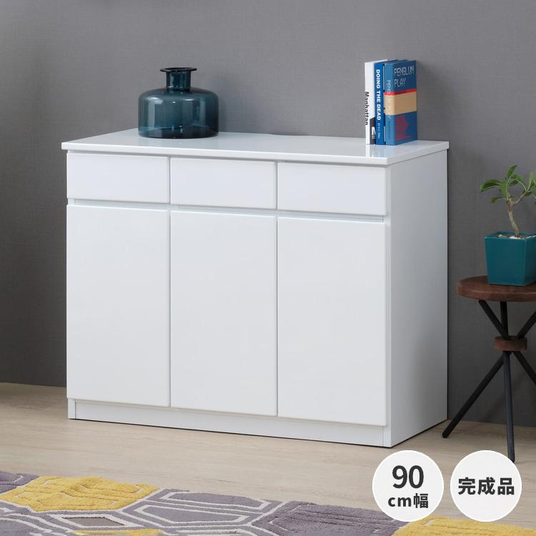 一生紀（ISSEIKI） 【アウトレット】 キャビネット 収納 白 北欧モダン