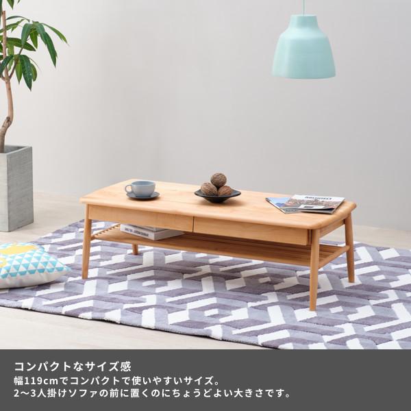 一生紀（ISSEIKI） リビングテーブル 木製 アルダー シンプル 北欧
