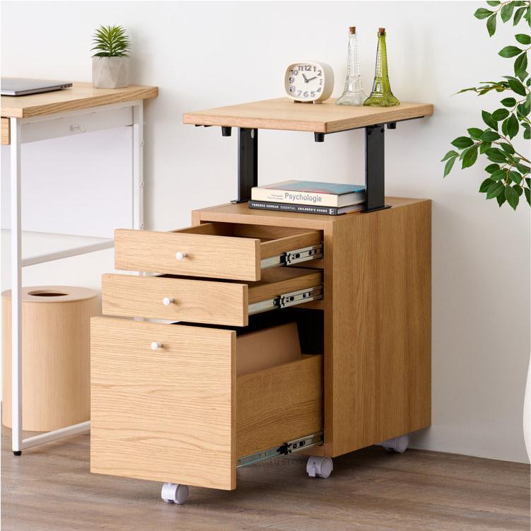 一生紀（ISSEIKI） ワゴン デスクワゴン 学習ワゴン サイドワゴン 昇降