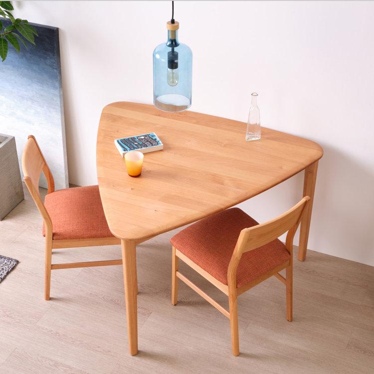 ダイニングセット 3点 2人掛け 木製 三角 北欧 エリス ISSEIKI | 一生紀 | 01