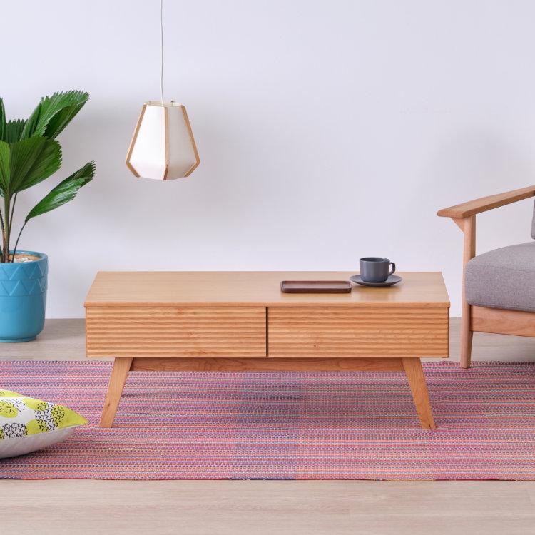 ローテーブル　ISSEIKI　一生紀　幅100 引出し付 一生紀（ISSEIKI） ローテーブル リビング おしゃれ 引き出し 北欧