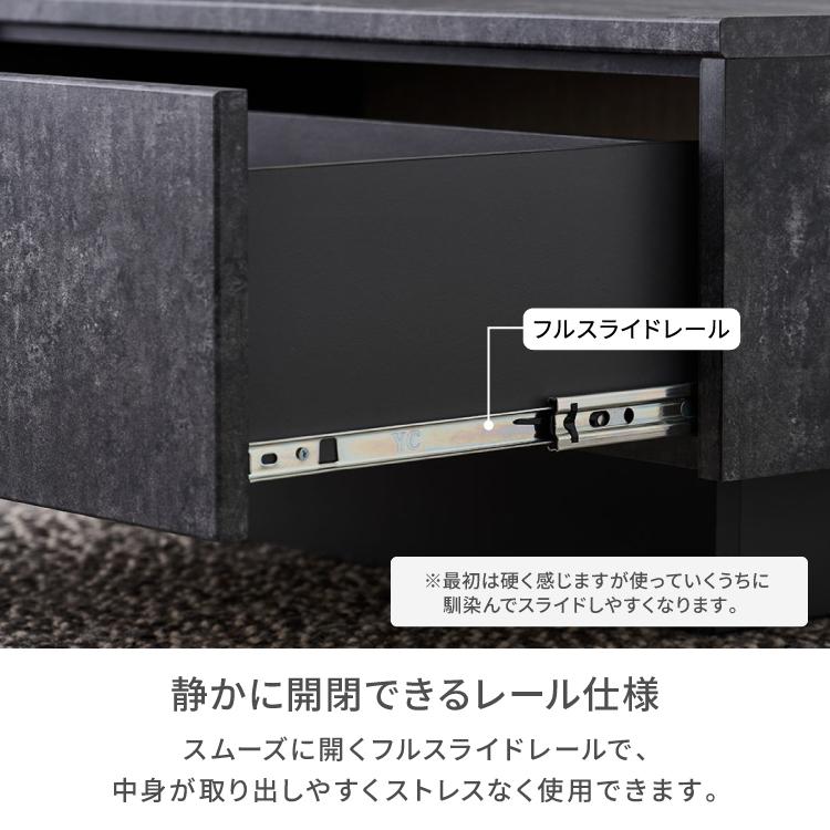一生紀（ISSEIKI） センターテーブル 正方形 モルタル調 石目調 幅70