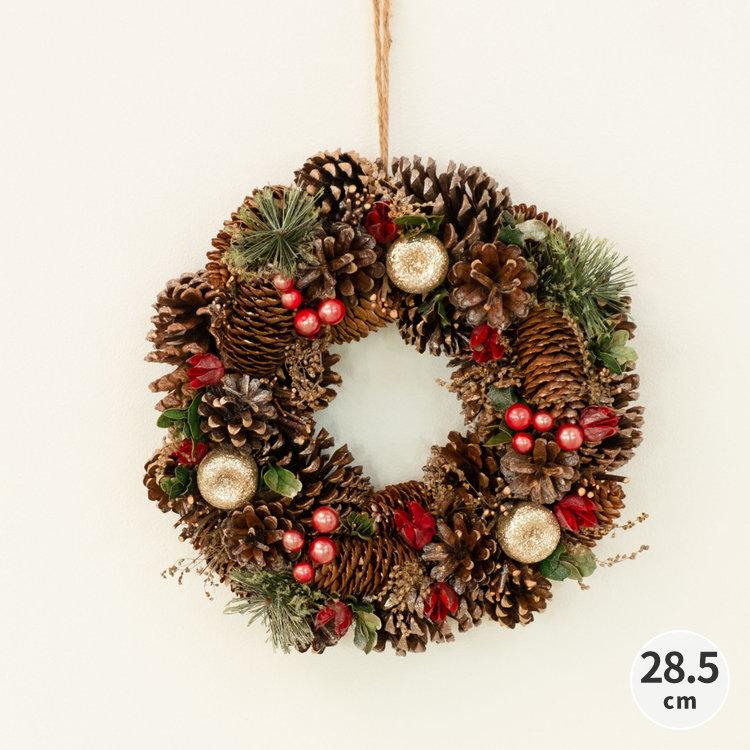 リース クリスマスリース Xmas ナチュラル 松ぼっくり 307 Kurasino 通販 Yahoo ショッピング