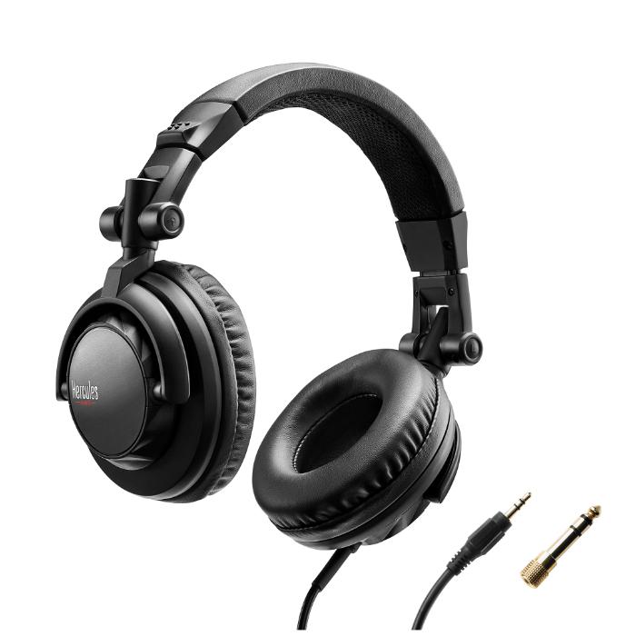 Hercules HDP DJ45 有線 モニターヘッドホン ステレオヘッドホン スパイラルケーブル DJ イヤーカップ 回転 コンパクト 持ち運び ライブ 遮音性 ハーキュリーズ_2