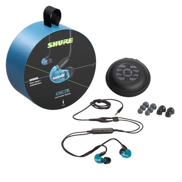 SHURE（シュア） (在庫限り) AONIC215 UNI ブルー 有線イヤホン カナル