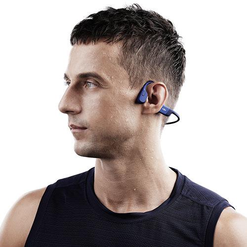 Shokz OpenRun Blue ショックス ワイヤレスイヤホン 骨伝導 オープンイヤー 耳を塞がない Bluetooth イヤホン｜e-earphone｜14