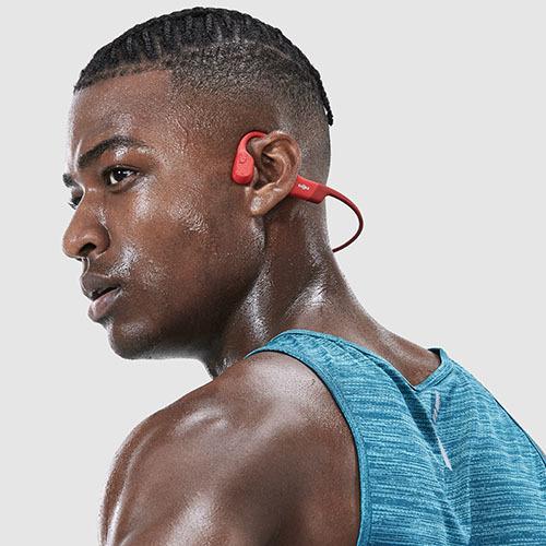 Shokz OpenRun Red ショックス ワイヤレスイヤホン 骨伝導 Shokz OpenRun Red ショックス ワイヤレスイヤホン 骨伝導