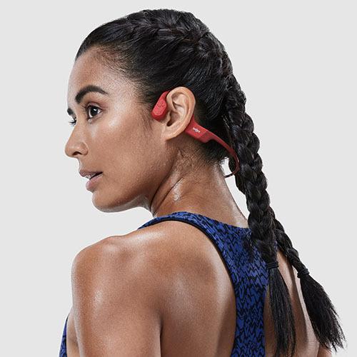 Shokz（ショックス） (在庫限り)Shokz OpenRun Red ワイヤレスイヤホン