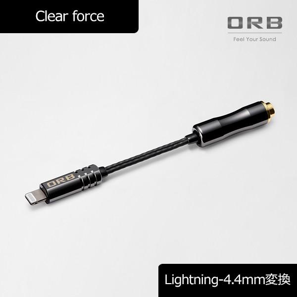 (お取り寄せ)ORB Clear force Lightning-4.4φ (Lightning-4.4mm変換ケーブル)｜e-earphone