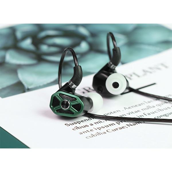 お取り寄せ) 有線イヤホン RAPTGO Bridge Green ラプトゴー カナル型