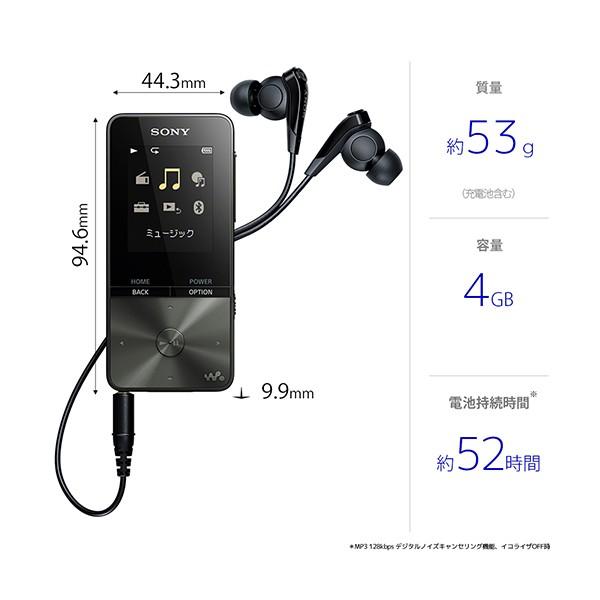 ラバーカバー&ショートケーブル付】SONY NW-S313プレーヤー 4GB