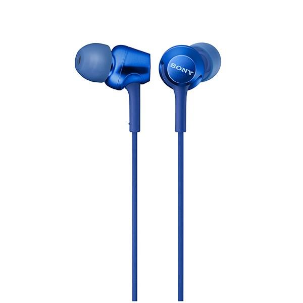 スマートフォン用 リモコン付き イヤホン カナル型 有線 SONY ソニー MDR-EX255AP L ブルー｜e-earphone