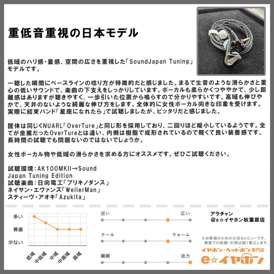 NUARL Sound:A JAPAN Tuning Edition 有線イヤホン カナル型 リ