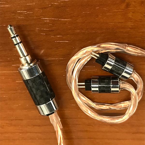 (お取り寄せ:納期1〜2か月程度) Rhapsodio ラプソディオ RSD Hybird 630mm 2PIN イヤホンケーブル リケーブル 銅線 銀線 長さ630mm 3.5mm ミニプラグ(送料無料)の画像