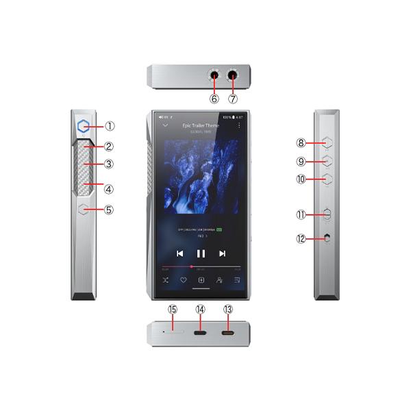 FIIO M23 (FIO-M23-B) ポータブル オーディオプレーヤー 音楽プレーヤー ハイレゾ Bluetooth ストリーミング Wi-Fi Android フィーオ｜e-earphone｜08