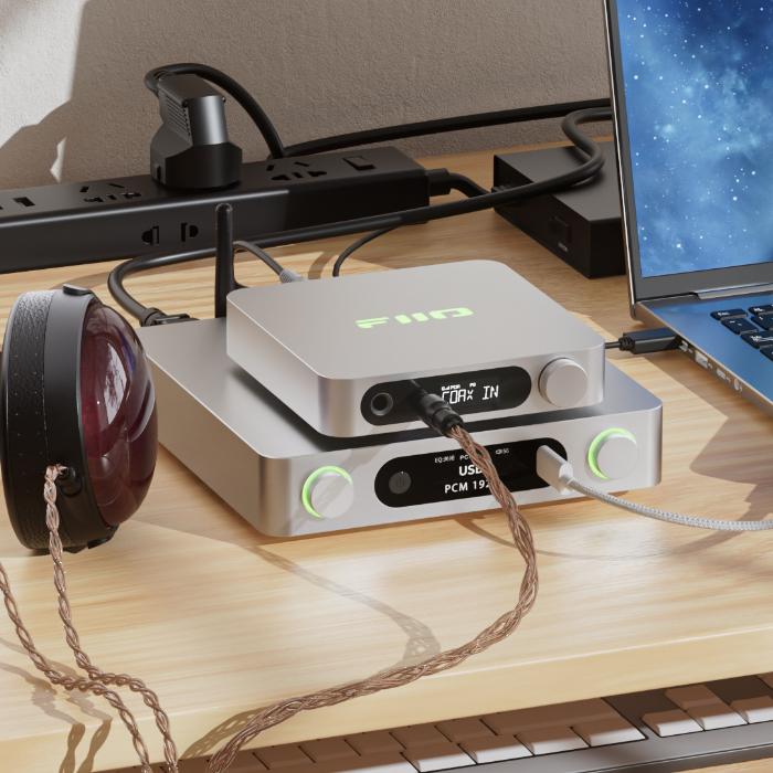 FIIO BR15 R2R Silver 【FIO-BR15R-S】Bluetooth 受信 ワイヤレス USB DAC スピーカー アンプ LDAC ハイレゾ ロスレス音質 同軸 フィーオ_6