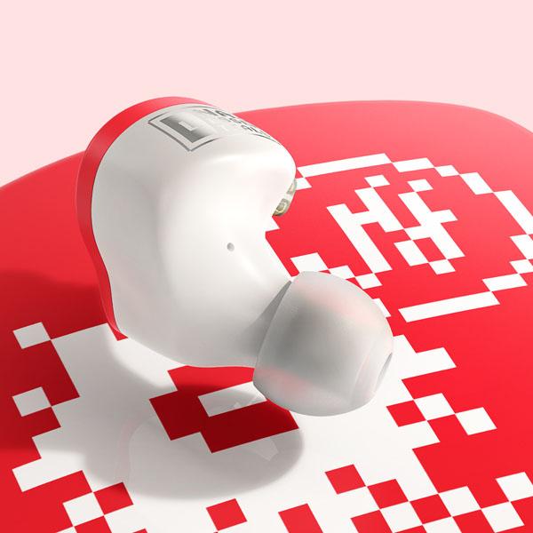 NF AUDIO エヌエフオーディオ NA3 Essentials レッド\u0026ホワイト 有線イヤホン リケーブル対応 2PIN (送料無料)の画像