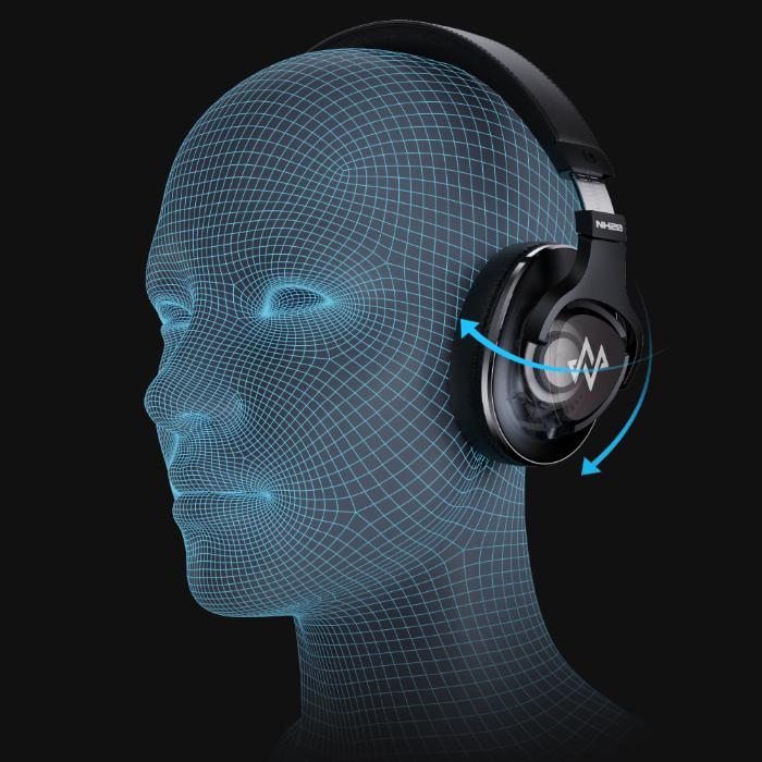 NF ACOUS NH20 有線ヘッドホン オーバーイヤー 密閉型 リケーブル対応 3.5mm片出し 変換アダプタ付属 モニターヘッドホン エヌエフアコースの画像