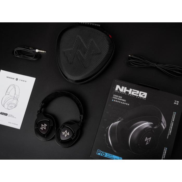 NF ACOUS NH20 有線ヘッドホン オーバーイヤー 密閉型 リケーブル対応 3.5mm片出し 変換アダプタ付属 モニターヘッドホン エヌエフアコースの画像