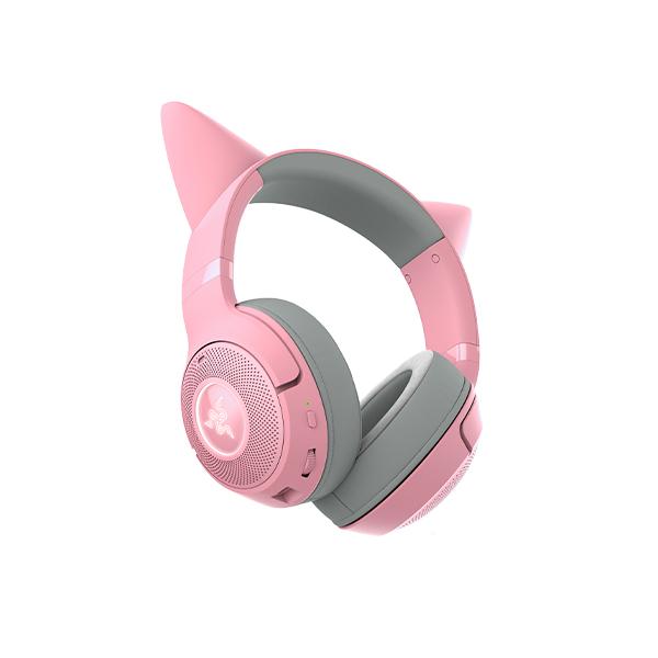 Razer　Kraken Kitty V2 BT (Quartz Pink) ゲーミングヘッドセット Bluetooth ワイヤレス ヘッドホン  レイザー クラーケン 猫耳 ネコ耳