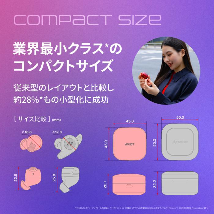 AVIOT AVIOT TE-Q3R レッドスピネル【TE-Q3R-RD】ワイヤレスイヤホン