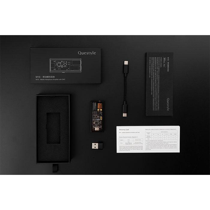 Questyle M15i DACアンプ ポータブルアンプ DAC ハイレゾ対応 高音質 ゲイン調整可能 3.5mm 4.4mm デュアル出力端子 クエスタイルの画像