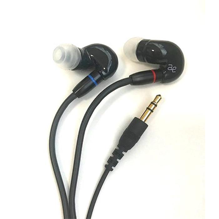 (お取り寄せ) acoustic effect YSM-F07/M Black(ステム:シルバー) 有線イヤホン カナル型 密閉型 耳掛け式 シュア掛け リケーブル対応 MMCX シングルBA 国産の画像