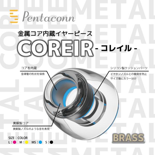 イヤーピース 日本ディックス COREIR -コレイル- BRASS S 2ペア Black 
