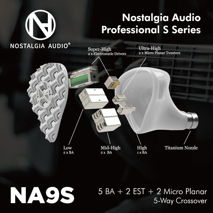 Nostalgia Audio NA9S(Universal Fit) ハイエンド有線イヤホン IEM