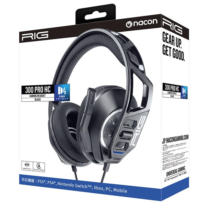 Nacon RIG 300 Pro HC ブラック ゲーミングヘッドセット ヘッドホン