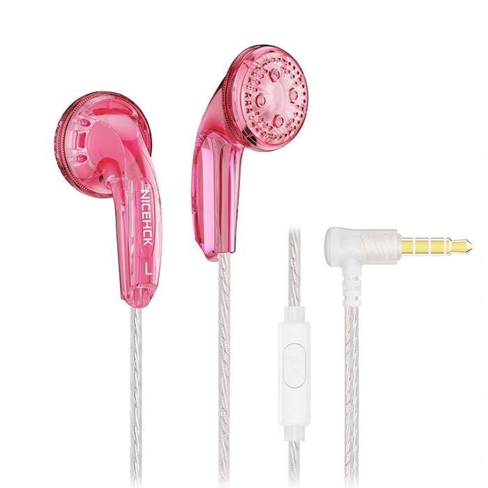 NICEHCK NICEHCK YD30 マイク付き 銀メッキケーブル ピンク 有線