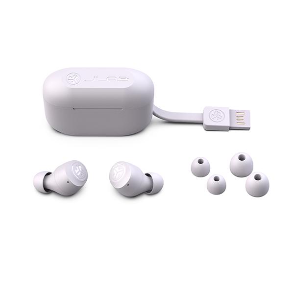 ワイヤレスイヤホン JLAB ジェイラブ Go Air Pop True Wireless Earbuds Lilac Bluetooth 最大32時間再生 マイク付き 防水 IPX4 片耳 シリーズ最軽量 (送料無料)｜e-earphone｜05