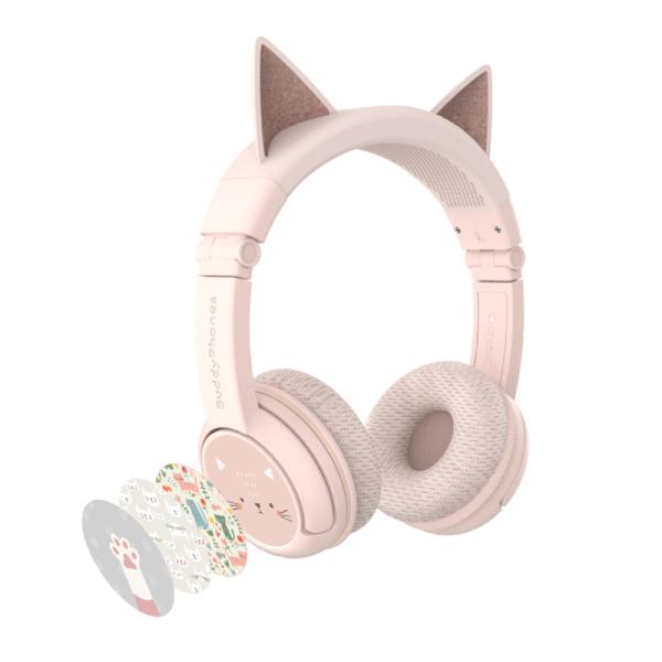 (お取り寄せ) Onanoff オナノフ BuddyPhones PlayEars+ CAT with BEAM MIC 子供向けヘッドホン 音量制限 ワイヤレスヘッドホン (送料無料)の画像