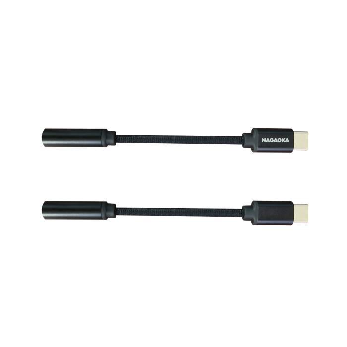 NAGAOKA NTYPECAD01 ブラック【NTYPECAD01BK】 変換アダプタ 3.5mm to