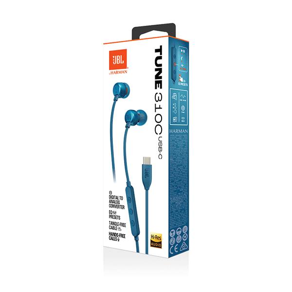 JBL TUNE310C ブルー (JBLT310CBLU) ジェイビーエル有線イヤホン